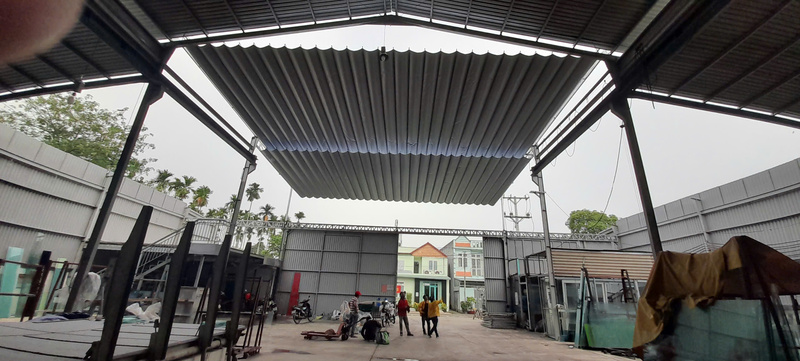 Thi công lắp đặt mái che Huy Hoàng